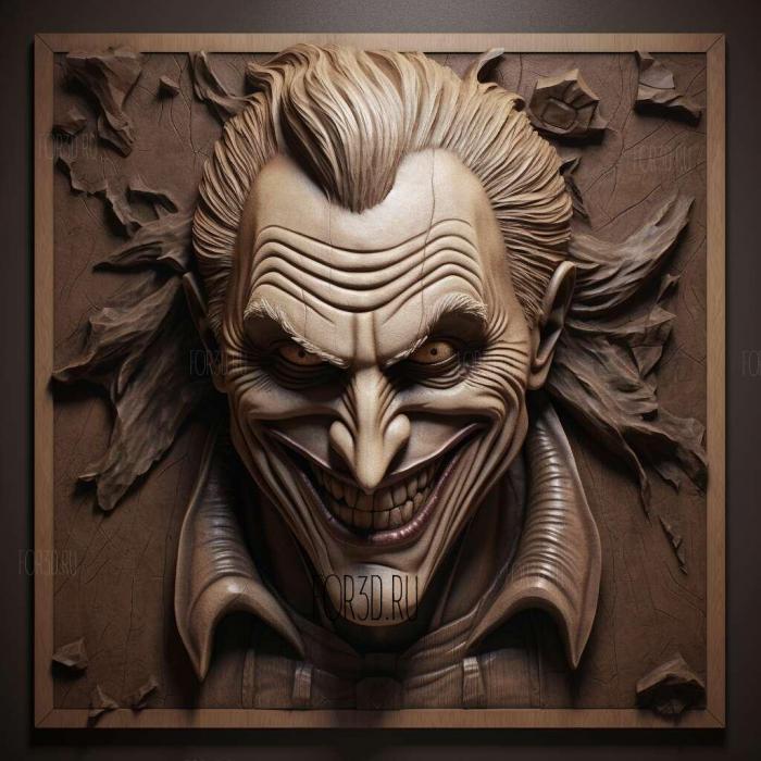 Joker fan art 4 stl model for CNC